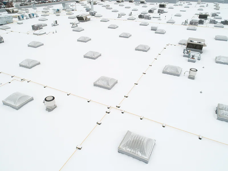 Flat commercial roof